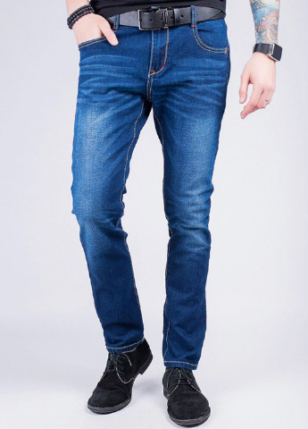 Синие демисезонные со средней талией джинсы Time of Style