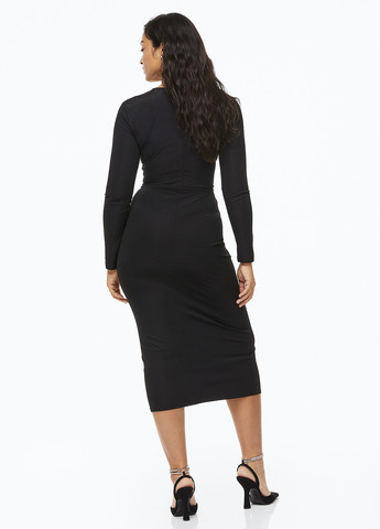 Чорна кежуал сукня H&M однотонна