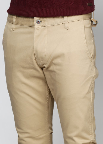 Темно-бежевые кэжуал демисезонные со средней талией брюки Dockers