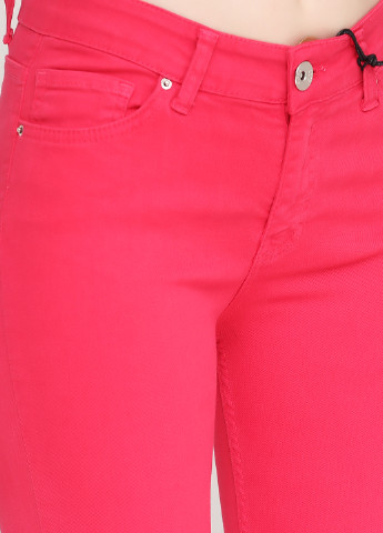 Малиновые летние скинни джинсы Denim