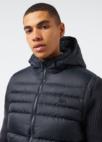 Темно-синий демисезонный Пуховик Lacoste
