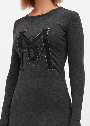 Графітова кежуал сукня силуетна Sassofono Club меланжева