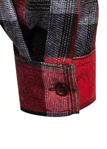 Красная кэжуал рубашка в клетку SHEIN