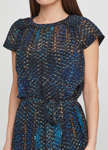 Темно-синее кэжуал платье DKNY с орнаментом