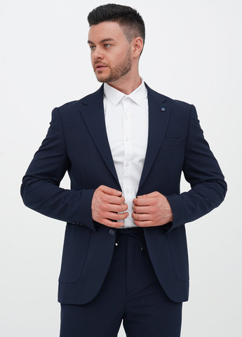 Темно-синій демісезонний костюм (піджак, штани) брючний Trend Collection