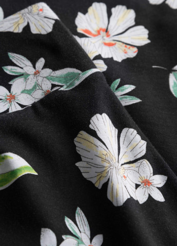 Черная кэжуал цветочной расцветки юбка Orsay клешированная