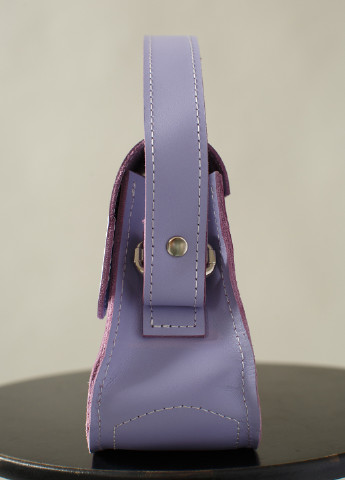 Женская сумка багет арт. 651 ручной работы из натуральной кожи лавандового цвета с легким глянцевым эффектом Boorbon (255406979)
