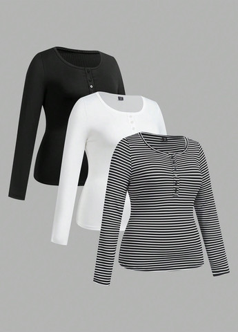 Лонгслив (3 шт.) SHEIN (341285921)