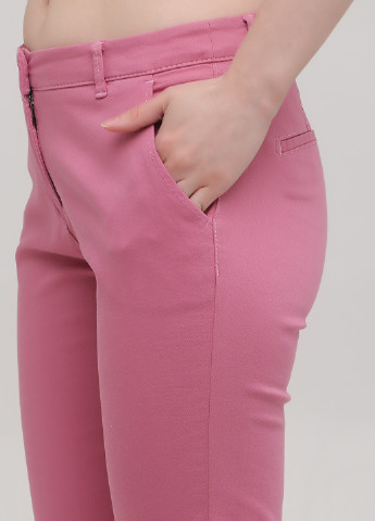 Темно-розовые кэжуал демисезонные зауженные, укороченные брюки Lagrand