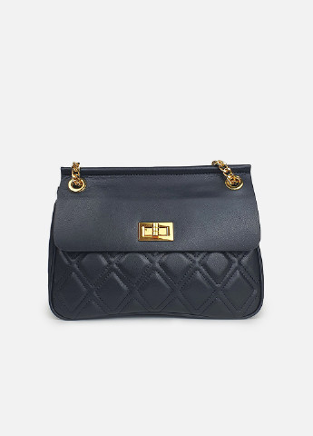 Чорна сумка на ланцюжку середня класична шкіряна Fashion (234708997)
