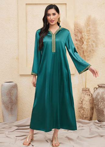 Морской волны кэжуал платье оверсайз SHEIN однотонное