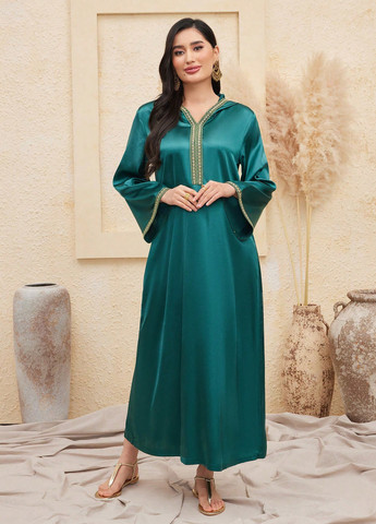 Морской волны кэжуал платье оверсайз SHEIN однотонное