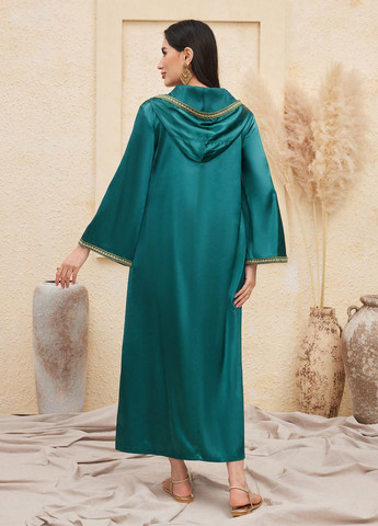 Морской волны кэжуал платье оверсайз SHEIN однотонное