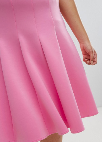 Розовая кэжуал однотонная юбка Asos клешированная