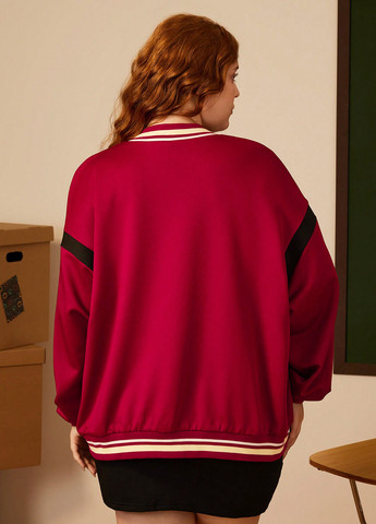 Бомбер SHEIN бейсбольный на кнопках (338193760)