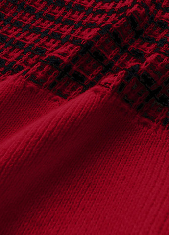 Красное кэжуал платье платье-свитер SHEIN в клетку