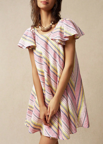 Комбінована кежуал сукня а-силует SHEIN в смужку