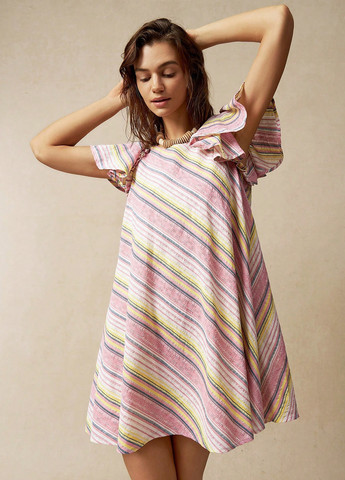 Комбінована кежуал сукня а-силует SHEIN в смужку