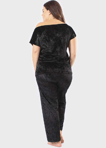 Черная всесезон пижама (футболка, брюки) футболка + брюки Ghazel