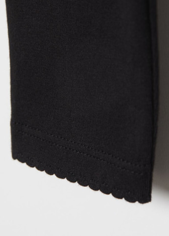 Черные демисезонные легинсы из мягкого трикотажа чёрный H&M