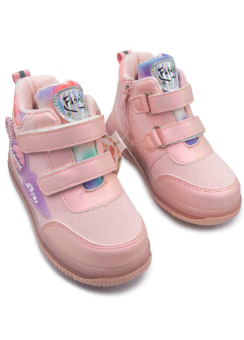 Розовые кэжуал осенние демисезонная обувь для девочки, ботинки, сапожки,, р.21-26 Том.М