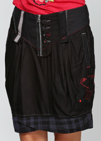 Черная кэжуал с рисунком юбка Desigual