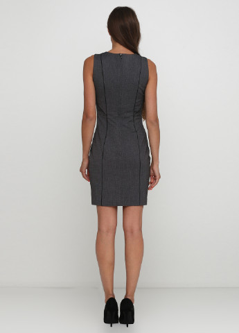 Темно-серое деловое платье футляр H&M меланжевое