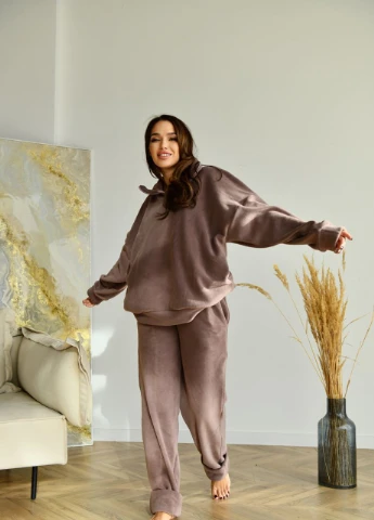 Плюшевий жіночий костюм Мокко Teddy Shuna Comfort (254732750)