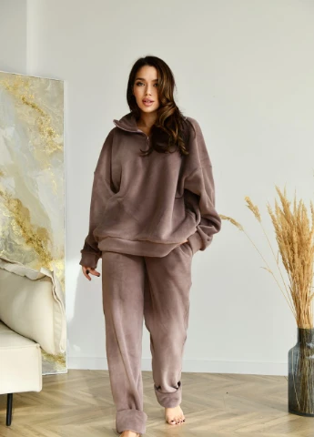 Плюшевий жіночий костюм Мокко Teddy Shuna Comfort (254732750)