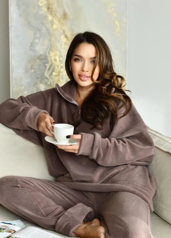 Плюшевий жіночий костюм Мокко Teddy Shuna Comfort (254732750)