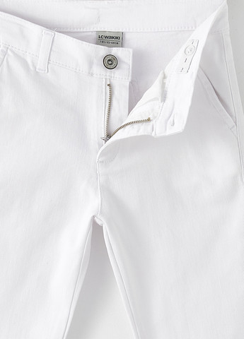 Белые кэжуал демисезонные брюки зауженные LC Waikiki