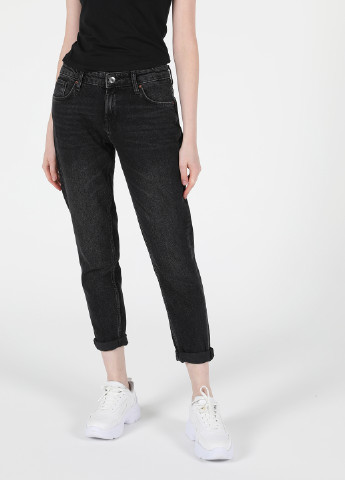 Черные демисезонные укороченные, зауженные джинсы 893 JULIA Colin's