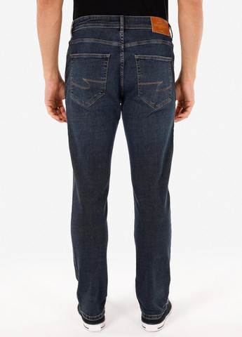 Темно-синие демисезонные зауженные джинсы Colin's