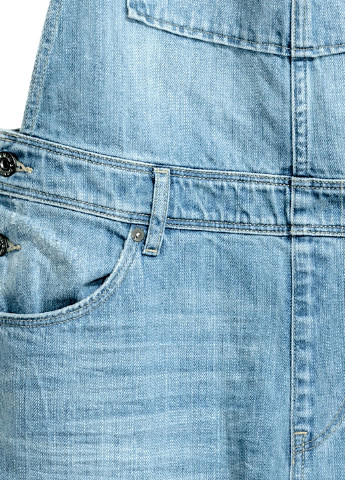 Комбінезон H&M однотонний блакитний джинсовий