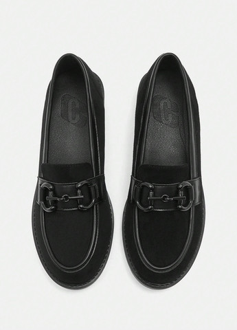SHEIN Туфли лоферы черный з искусственная кожа, китай — демисезон (365629177)