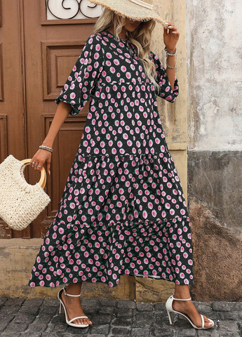 Комбинированное кэжуал платье SHEIN розы