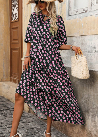 Комбинированное кэжуал платье SHEIN розы