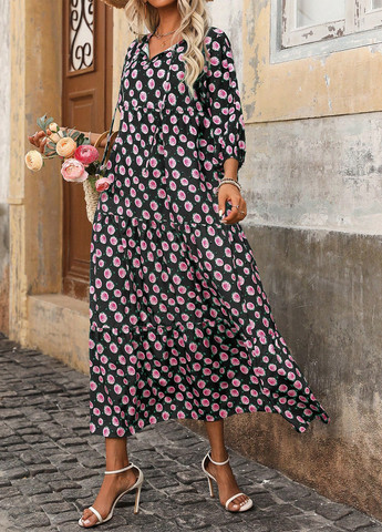 Комбинированное кэжуал платье SHEIN розы