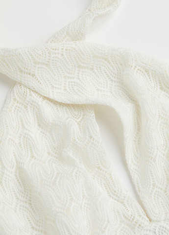 Білий кежуал сукня з відкритими плечима H&M однотонна