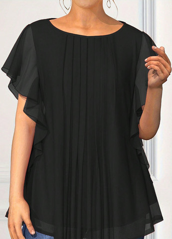 Чёрная блуза SHEIN