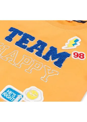 Синий демисезонный костюм десткий "team happy" (12150-128b-yellow) Breeze
