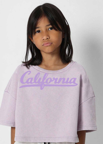 Светло-лиловая летняя футболка SHEIN