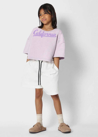 Светло-лиловая летняя футболка SHEIN