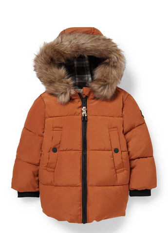 Светло-коричневая зимняя куртка куртка-пальто C&A