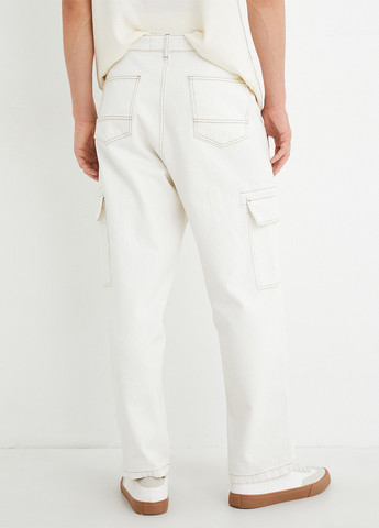 Белые кэжуал демисезонные карго брюки KOTON