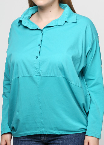 Бирюзовая демисезонная блуза Zelante