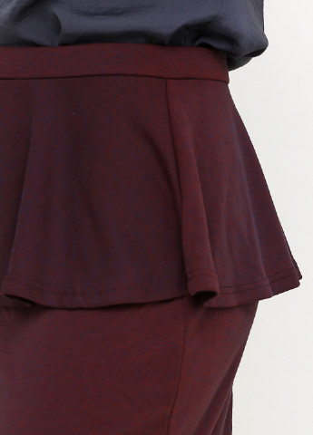 Бордовая кэжуал однотонная юбка Vero Moda с баской