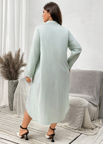 М'ятна святковий, кежуал сукня а-силует, сукня-сорочка SHEIN в смужку