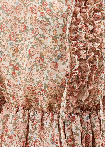Бежевое кэжуал платье KOTON с цветочным принтом