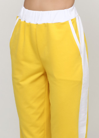 Желтые спортивные демисезонные прямые брюки Only Women